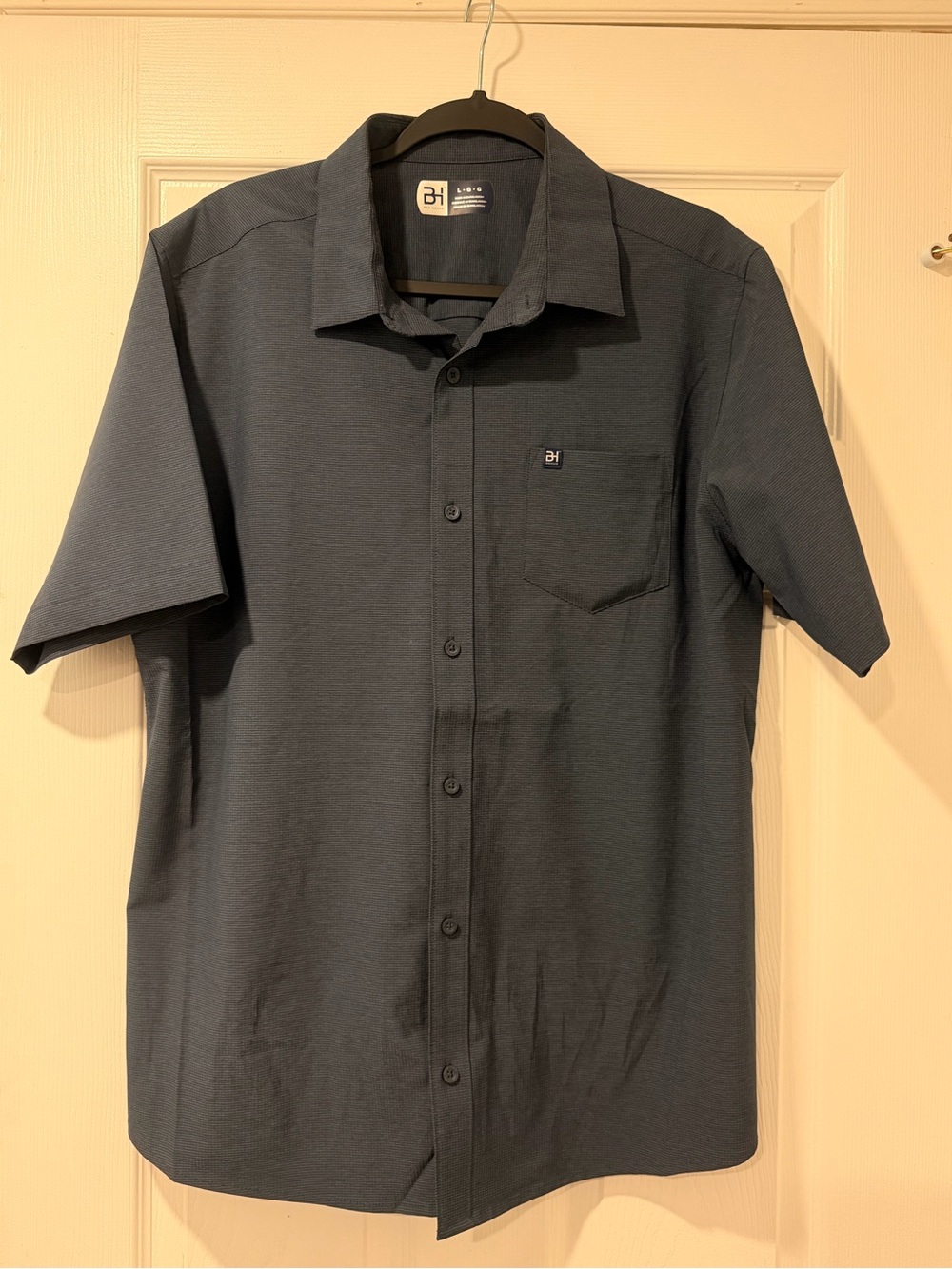 BEN Hogan Men’s Short Sleeve Button-Down Shirt - Charcoal